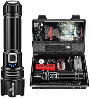 Shadowhawk Ultra mocna latarka LED, latarka taktyczna XHP70.2, IP67 wodoodporna 5 trybów oświetlenia do kampingu turystycznego
