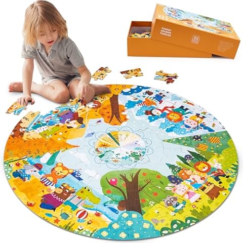 Funsland Four Seasons Animal Floor Puzzle Cover