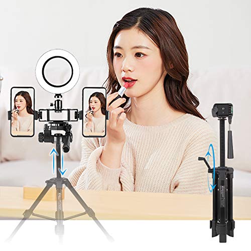Tripod for Camera and Phone Monopod with Remote Action Camera Mount Adapter Small Flexible Travel Selfi Stick Tripod Stand Aluminum for DSLR Projector Camcorder, iPhone Android Phone by BESNFOTO