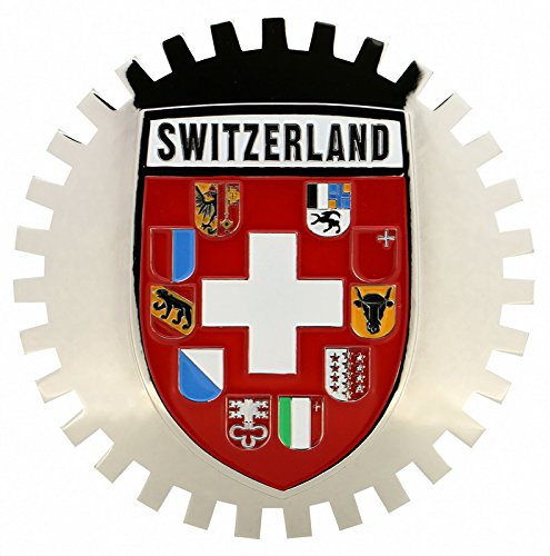 TEN CITIES OF SWITZERLAND-CAR GRILLE EMBLEM BADGES