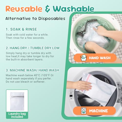 Image of Carer Washable Cotton Front Absorbent Briefs for Boys, 3-Pack Reusable Breathable Leak-Proof Kids Regular Underwear for Light Daytime Incontinence (Multi-Colored, Size 7)