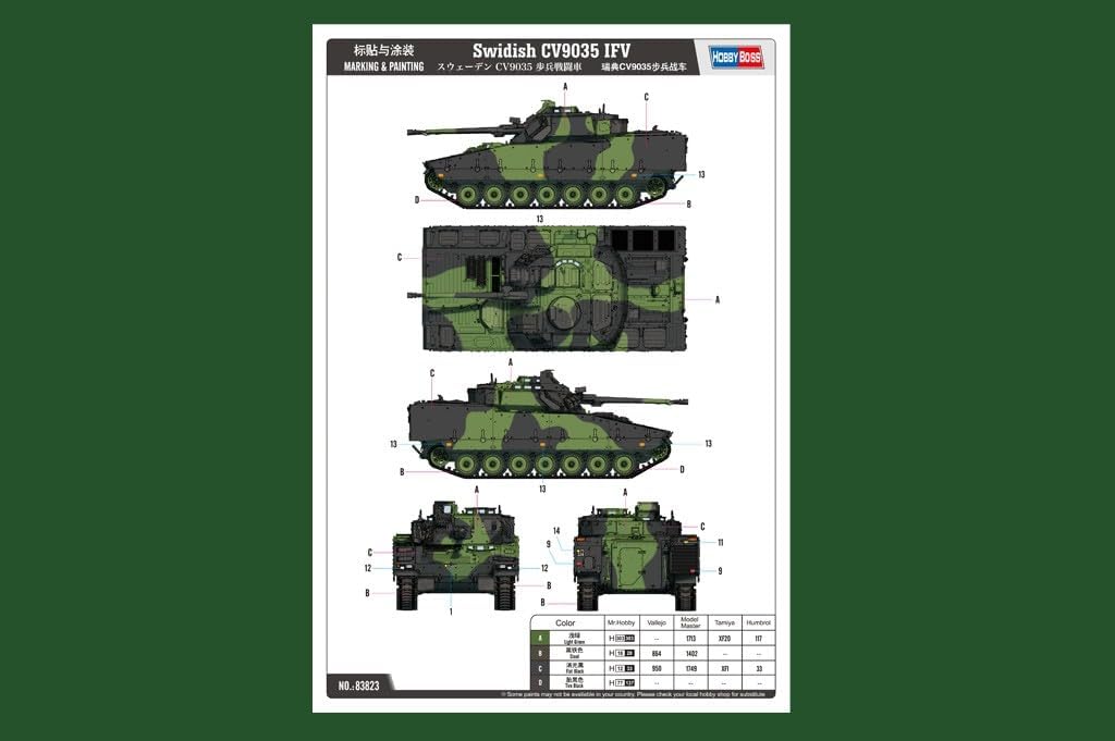 Hobby Boss Swedish CV9035 IFV Model Kit