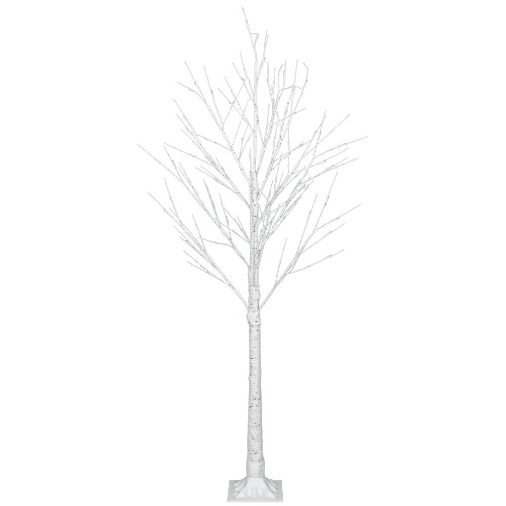 White Birch LED Lighted Tree for Home Wedding Festival Party Christmas Decor, Indoor and Outdoor Use, Warm White (6ft /1.8m)