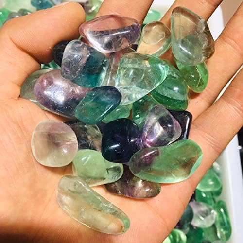 フローライト 八面体 約100g｜蛍石｜原石 RNUMLIGH 天然クリスタル ラフナチュラルカラフル蛍石クリスタル ポリッシュフローライト砂利石 水槽用(サイズ:400g) ク