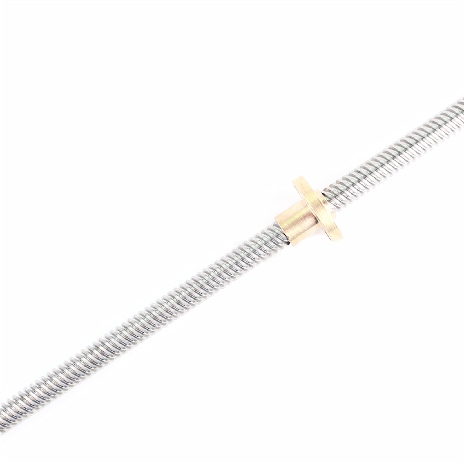 Threaded Backlash T8 Trapezoidal Spindle Screw with Brass Nut TR8x8 Lead Screw 2mm Pitch 8mm Lead Stainless Steel Fully Threaded Screw Rod Screw trapezoidal (Color : 200mm, Size : Lead 8mm)
