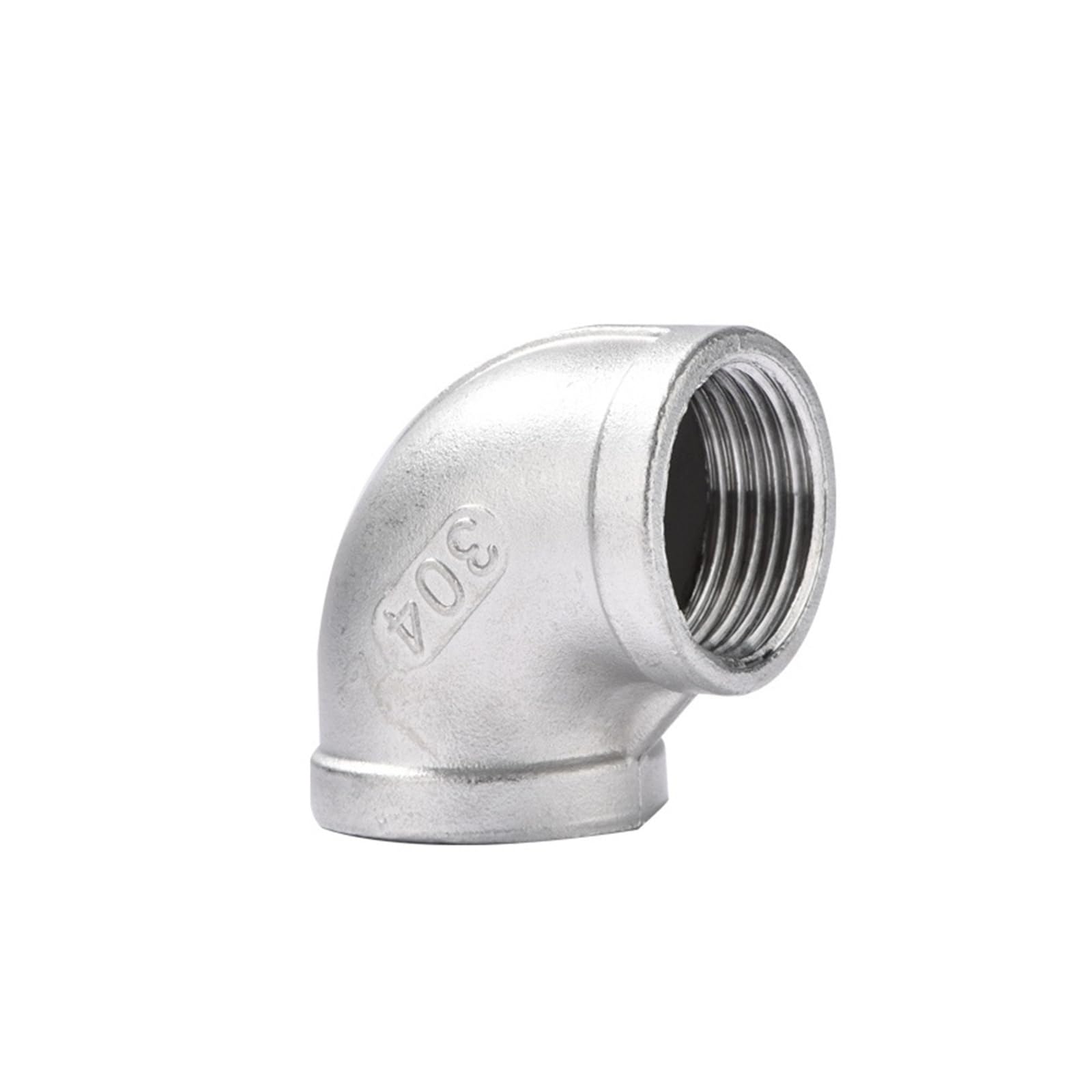3/8" 1/2" 1/4" 90 Degree Elbow Pipe Fitting, SS304 Stainless Steel Female to Female Threaded Angled Reducer for Plumbing Connection(90 D Female Thread,3/4")