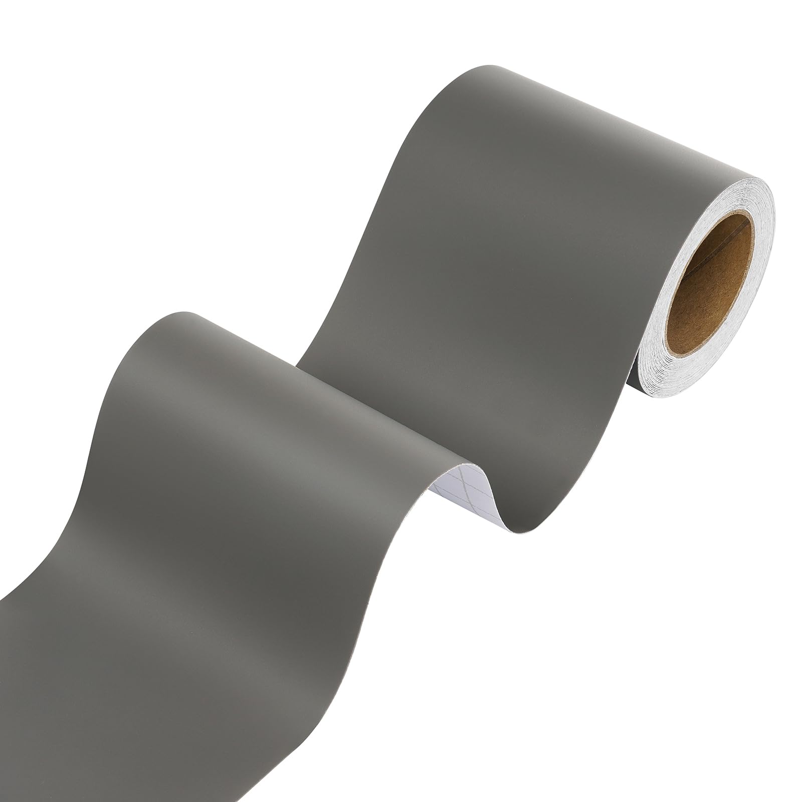 Stickyart Thick Mirror Tape Border Mirror Frame Border Wooden Peel and Stick Wallpaper Borders for Wall Bathroom Mirrors Frame Trim Repair Tape Removable Waterproof Gray 7.6cmX1500cm