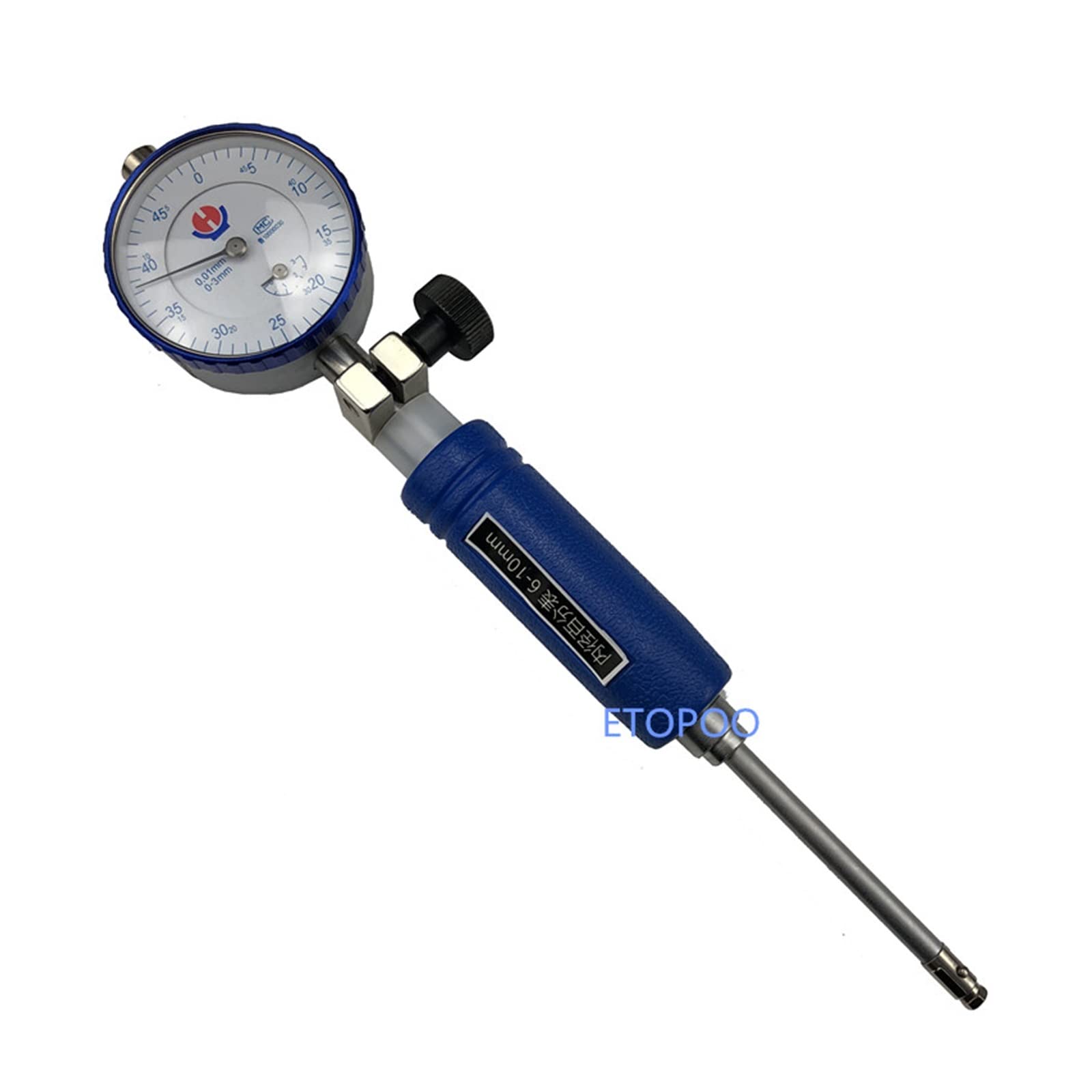 Comparatore Centesimale, 6-10 10-18 18-35 35-50 50-160mm Quadrante Alesaggio Indicatore Cilindro Diametro interno Calibro Quadrante Foro Diametro interno Calibro per Falegnameria, Officine, Macchine C