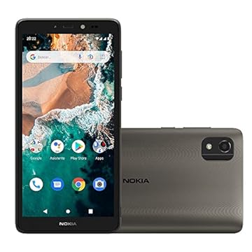 Smartphone Nokia C2 2nd Edition 4G 32 GB Tela 5,7" Câmera com IA Android Desbloqueio Facial + Capa/Película/Fone/Carregador - Cinza - NK085