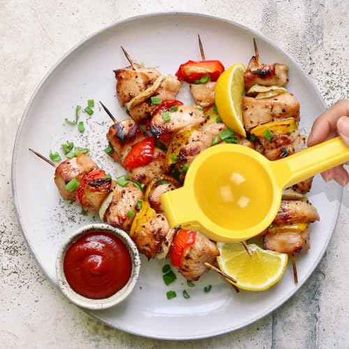Ferrochef 2 Pcs Handheld Lemon Squeezer Metal Hand Press Citrus Juicer for Lemon Lime Squeezer Bar Kitchen Tool Manual Citrus Fruit Press