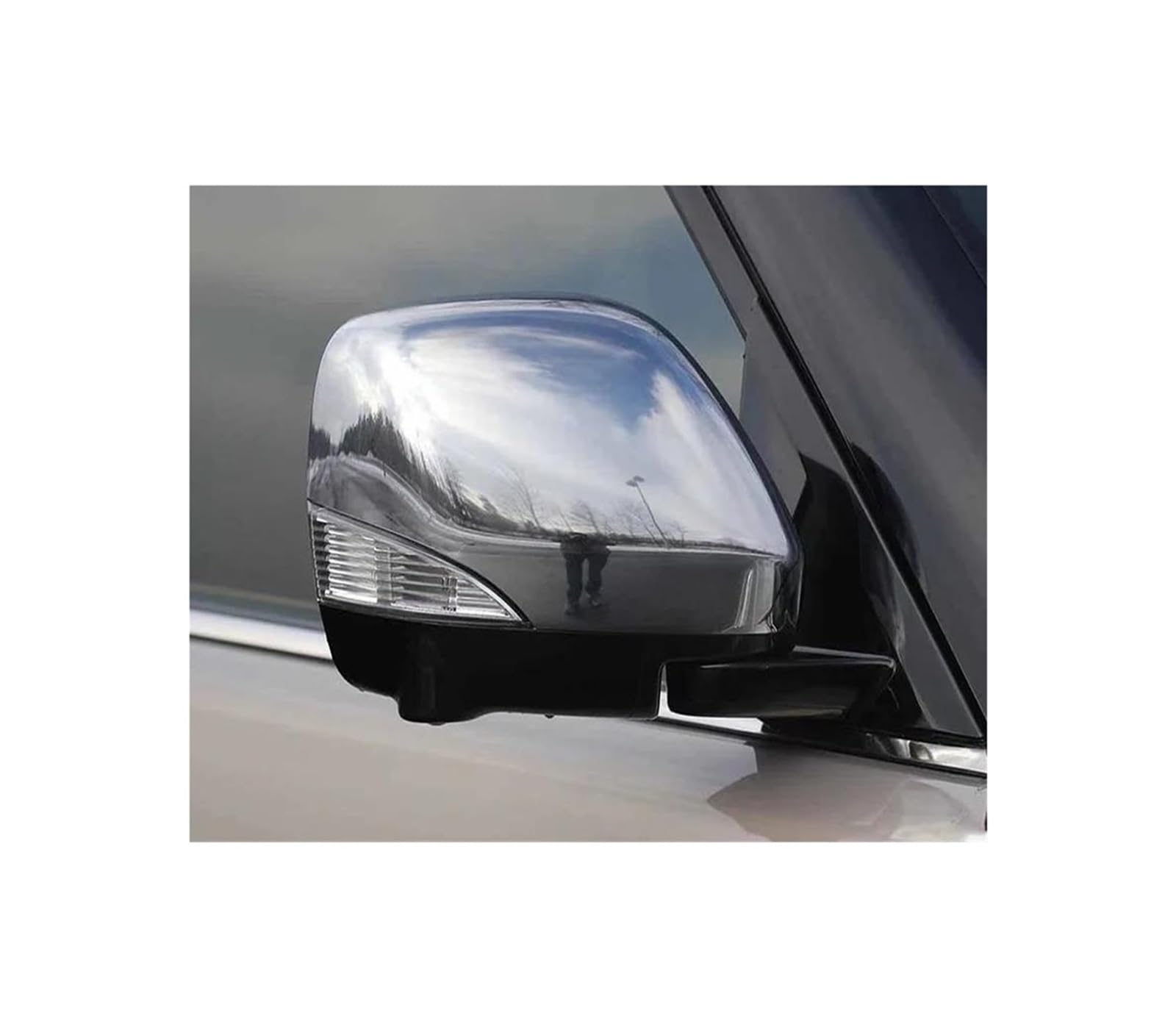 Fits for Nissan Fits for Patrol VI Y62 2012-2022 Car Side Mirror Cover Indicator Light Rearview Mirror Housing Cover Shell(S Right)(S Right)