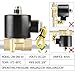 Baomain 3/8 inch Brass Electric Solenoid Valve, DC 12V Normally Closed, Pneumatic Valve for Water Air, 2w-040-10