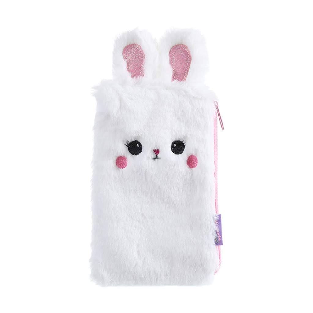 N/M Yinuiousory Pencil Case Pen Pouch, Kawaii Plush Rabbit Bunny Pencil Bag Pen Case Makeup Pouch Coin Purse Storage