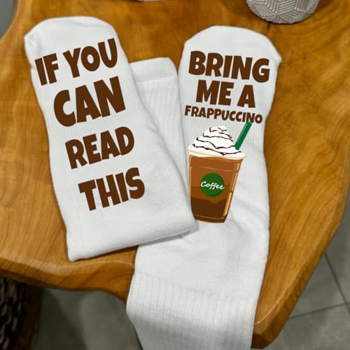 Funky Fun Socks Coffee Lover Socks – Funny Frappuccino Latte Gift for Men & Women | Novelty Espresso Crew Socks – Cozy Dress Sock for Caffeine Fans4