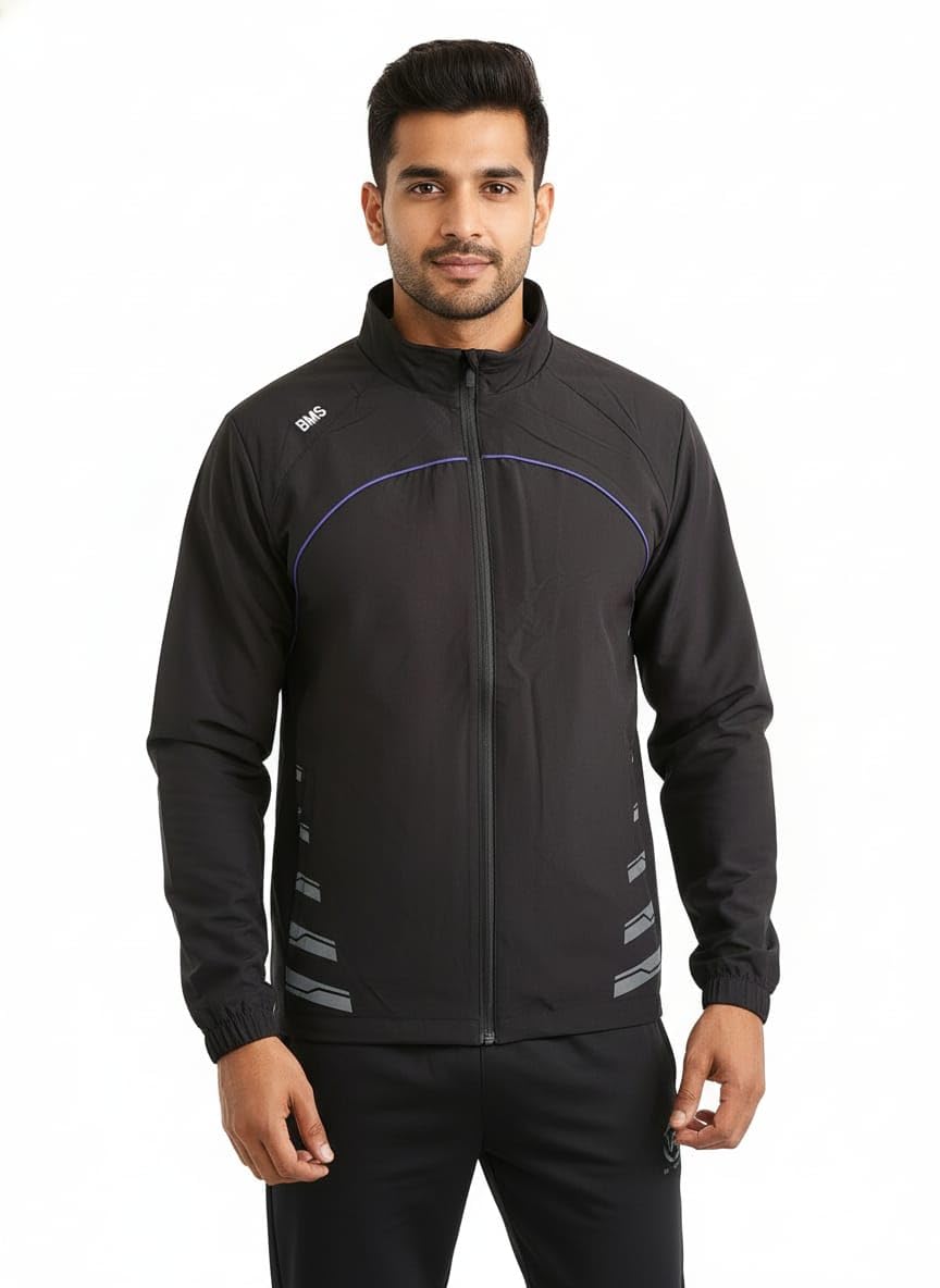 BMS Track Jacket 4-Way Stretch, Quick Dry, Lightweight & Comfortable for men & women