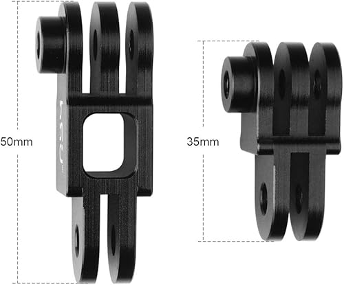 Miniatura 2 de HSU Brazo de ajuste de aluminio para juntas rectas y soporte de cámara de rotación de 360 grados para GoPro Hero 10/9/8/7/6/5 Negro, sesión 5/4,