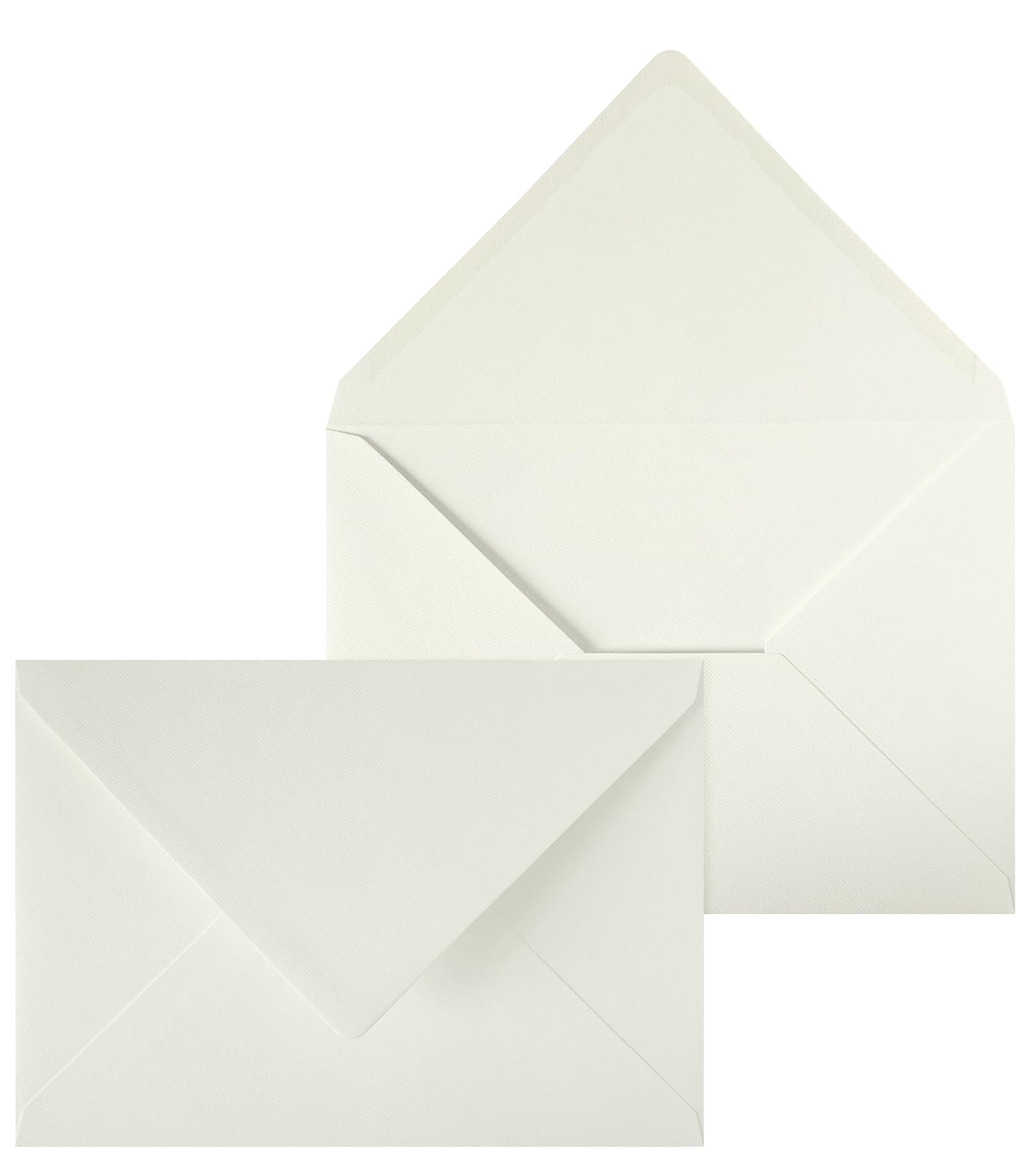 Netuno 20 Large White Ribbed envelopes C5 162 x 229 mm 6.4 x 9 in 160gsm Large Invitation Envelope Elegant Laid envelopes for A5 Letters Wedding Invitations Greeting Cards documents Postcards — image 1