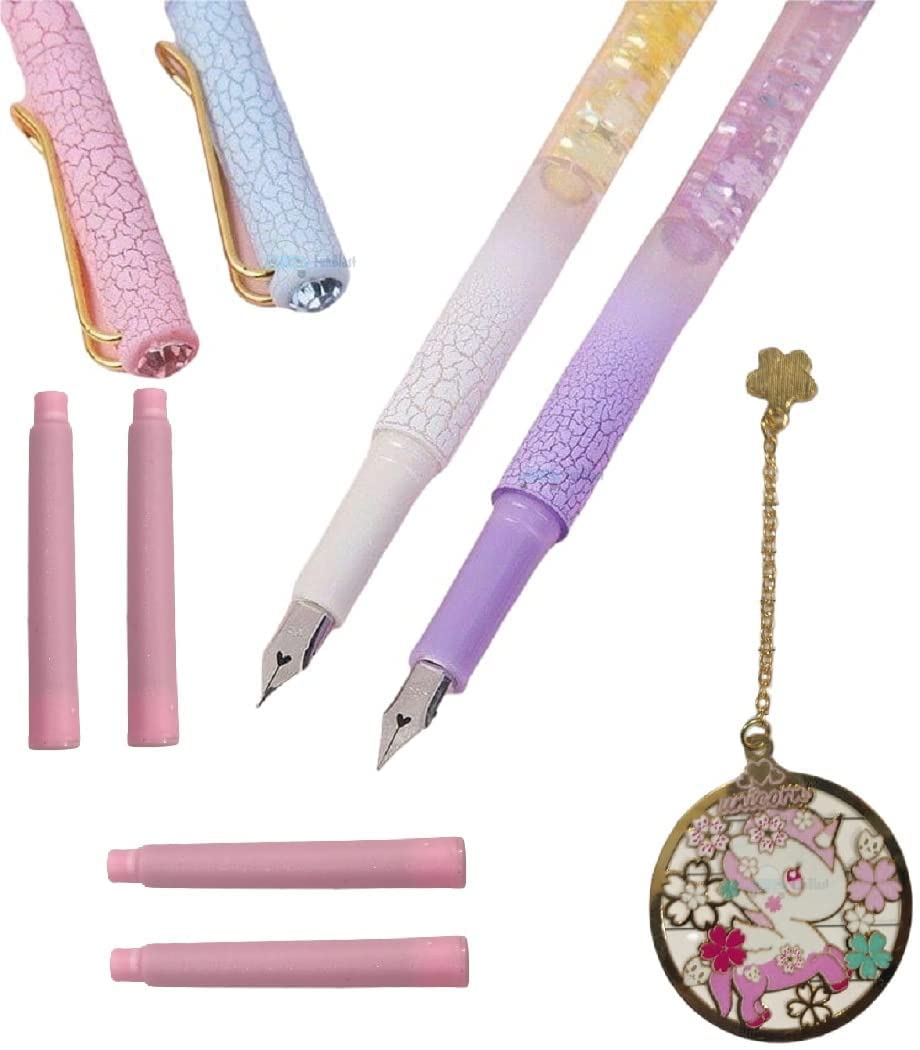 Destonl Fountain Pen For Students Unicorn Pen Set For School Stationery Gift For Kids,Birthday Return Gift,Pen For Office,School Stationery Items For Kids - Stationery Kit,Stationery Set - Multicolor