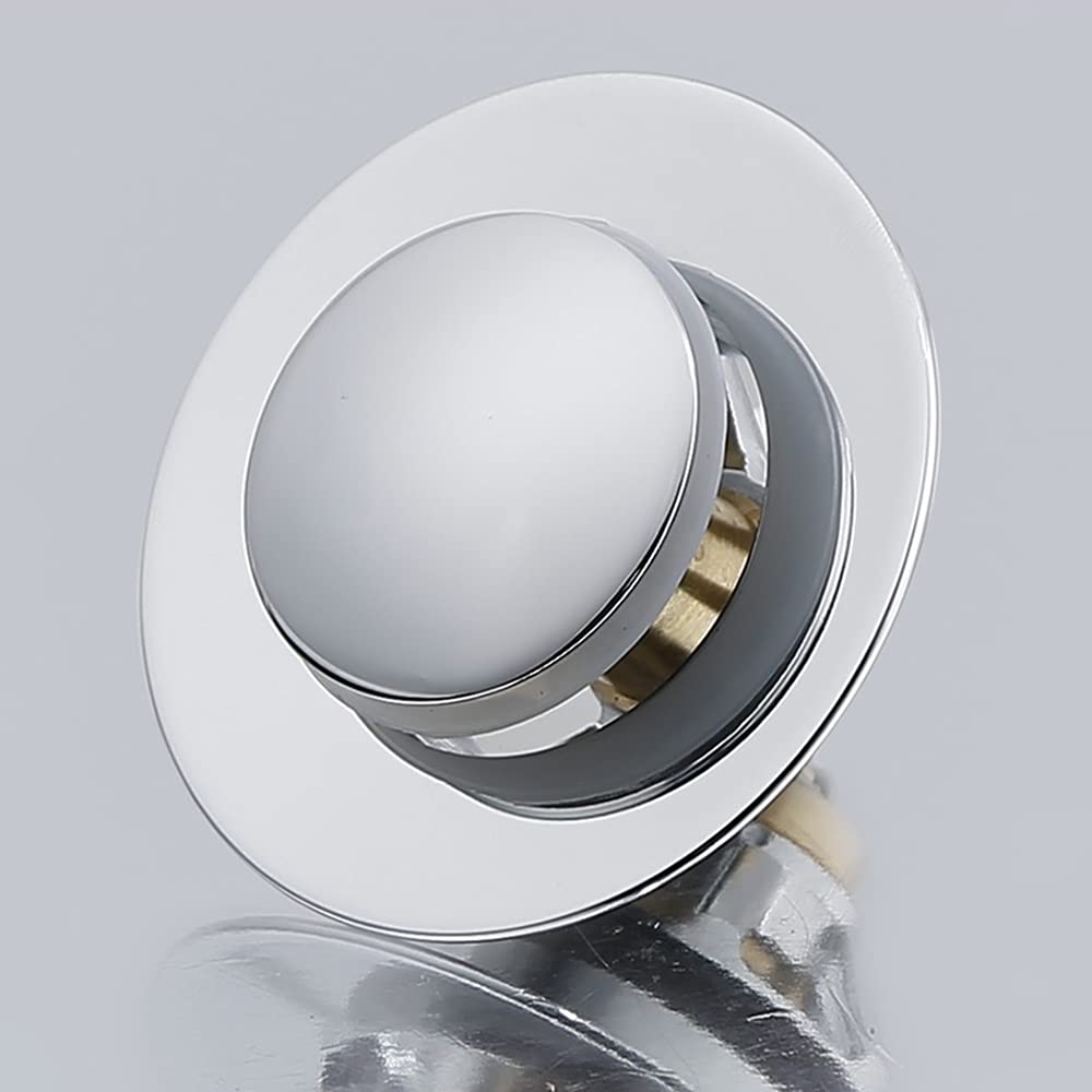 Set 3 Tappi A Scatto Per Lavello In Rame, Diametro 38mm, Con Anello Di Tenuta In Gomma, Per Vasca, Cucina, Bagno, Colore Argento