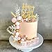 Pink Balls Cake Topper Boho Grass Cake topper Pink White Gold Pearl Balls Happy Birthday Cake Decorations for Wedding Baby Shower Birthday Boho Themed Party Supplies (Pink)