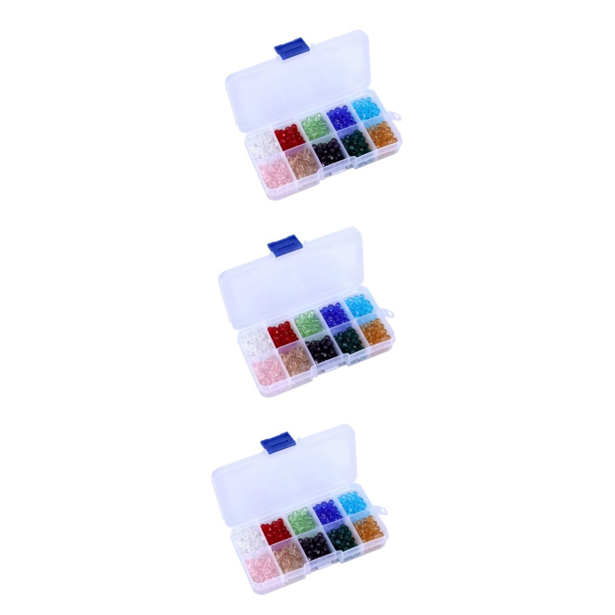 VILLCASE 1500piezas Abalorios De Cristal Briolette De Perfectos Para Fabricación De Joyas y Manualidades Con Caja De Almacenamiento