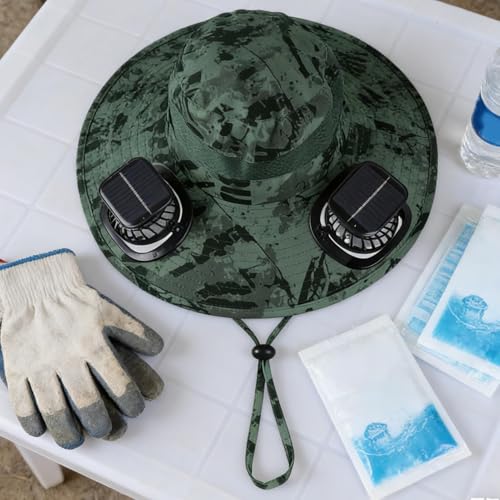 Chapeau avec ventilateur anti coup de chaleur pour pêcheurs d'été - 3