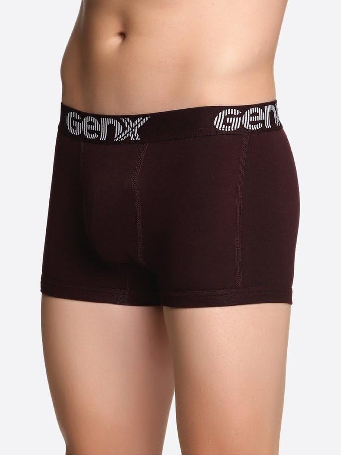 Image of Genx Jazz Men's Trunk - 100% Combed Cotton, Vibrant Colors, Trendy, Comfortable, Underwear(Pack of 4)(Color May Vary)