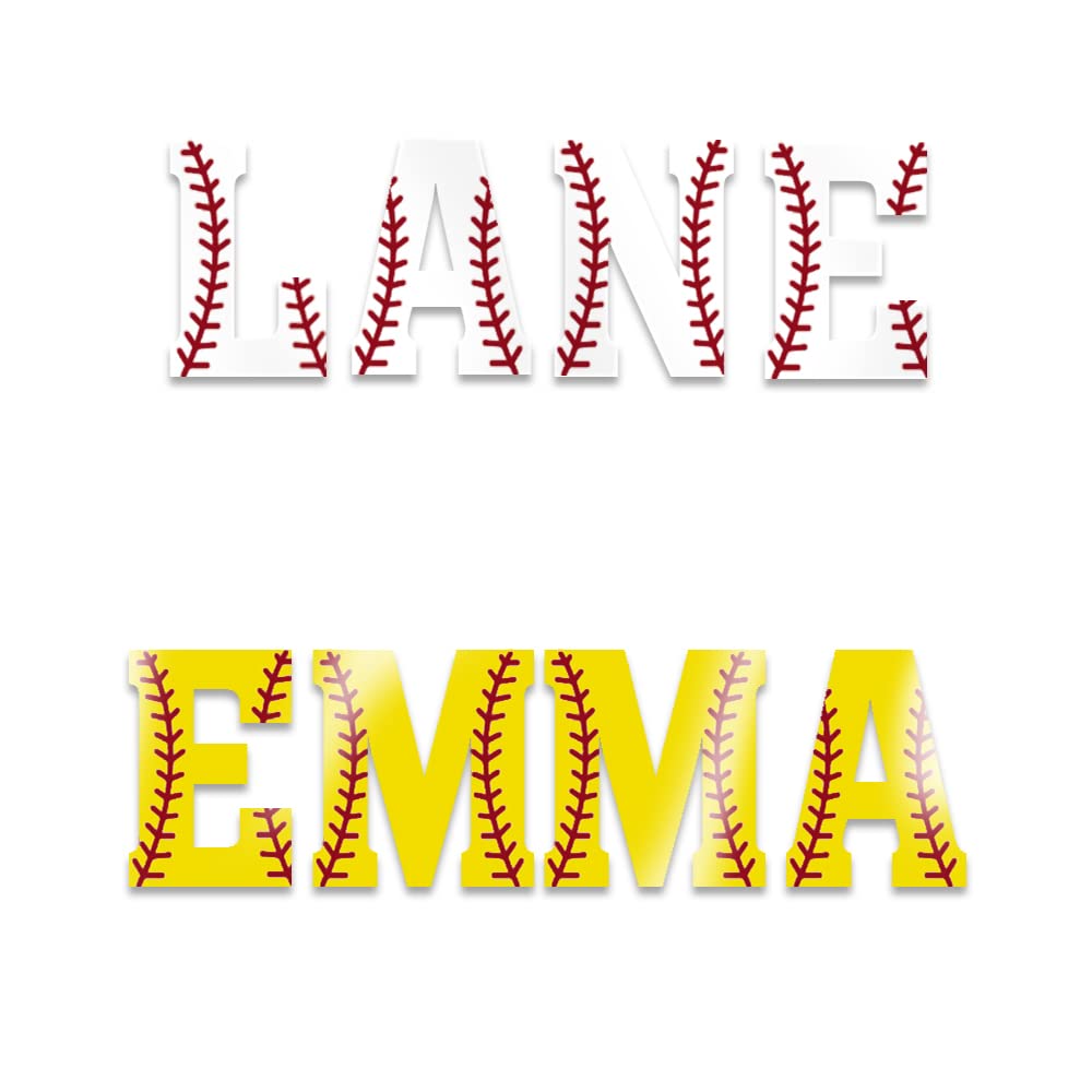 ipetlive Baseball Helmet Stickers Custom Letters Alphabet Numbers Name Helmet Stickers Softball Decal for Son Daughter Dad Mom