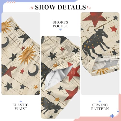 ALAZA Western Seamless Pattern Pajamas Bottoms with Pockets Comfy Pjs Sleepwear Elastic Waistband Pajamas Pants Lounge Pants for 6-14 Years4