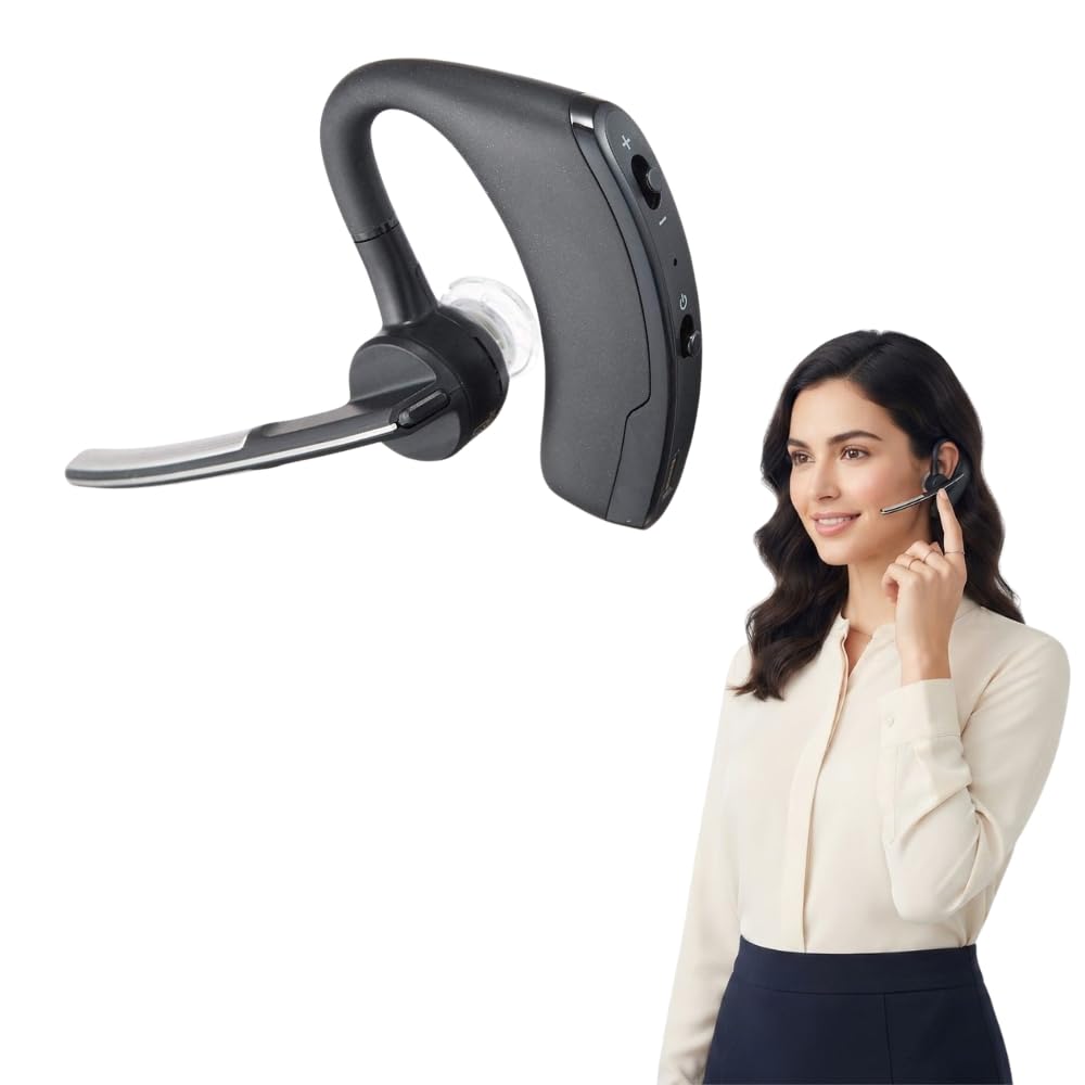 Drumstone (𝐒𝐩𝐞𝐜𝐢𝐚𝐥 𝟏𝟓 𝐘𝐚𝐫𝐬 𝐖𝐚𝐫𝐫𝐚𝐧𝐭𝐲 A1 Bluetooth V5.0 Wireless Headset with Mic, Noise Reduction Earpiece, HD Audio, Smart Sensor, CVC 6.0, Hands-Free Earphone for-image-43