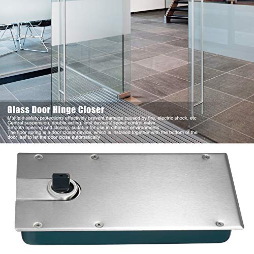 EVTSCAN Floor Spring Door Closer, Glass Door Hinge Closer Steel Floor Spring Universal Hydraulic Buffer Ground Hinge - Image 4