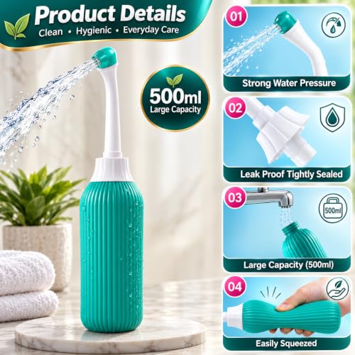 Image of GKN Handheld Portable Bidet Spray Jet Water Spray For Toilet Bidet Spray For Toilet With Angled Nozzle Spray For Hygiene Care Retractable Bidet Angled Nozzle