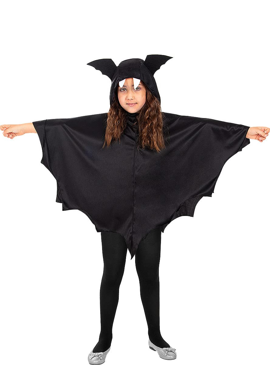 Funidelia | Capa de murciélago para niño y niña Animales, Halloween - Disfraz para niños y divertidos accesorios para Fiestas, Carnaval y Halloween - Negro