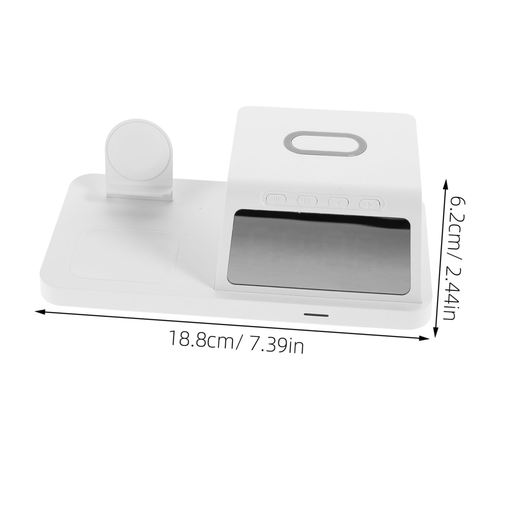 jojofuny 15w Caricatore Wireless da Tavolo Dock di Ricarica Multi-dispositivo Stazione di Ricarica Rapida Compatibile con Vari Smartphone Design Elegante per Scrivania o Comodino