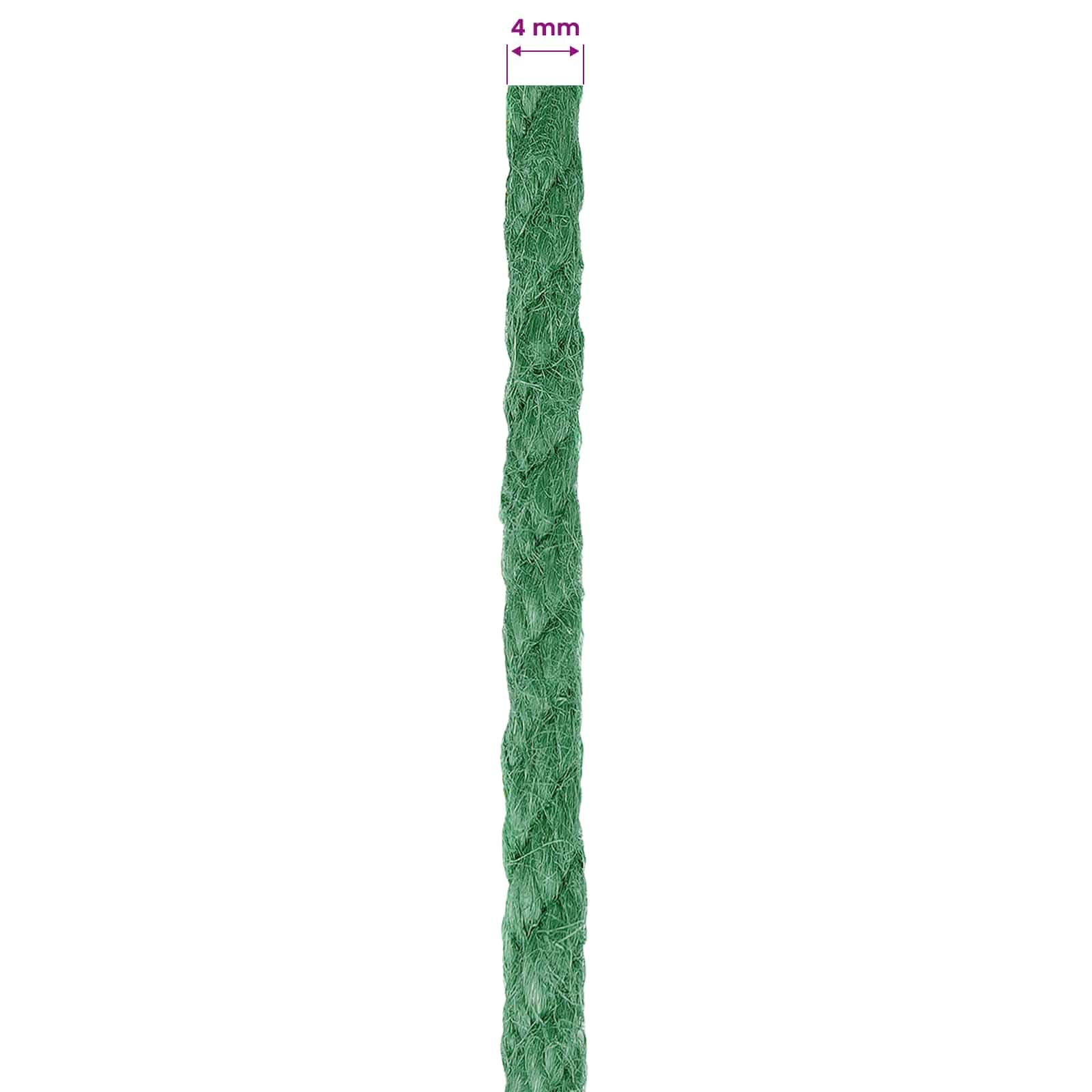 Cuerda de yute natural Tossa 4 mm, 3 hebras, 100% fibra para jardinería