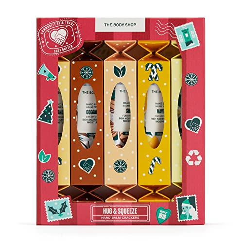 The Body Shop Hug & Squeeze Hand Balm Gift Set - Softens and Moisturizes Vegan 5 x 30ml Hand balms, Multicolour, 50 g (Pack of 5)