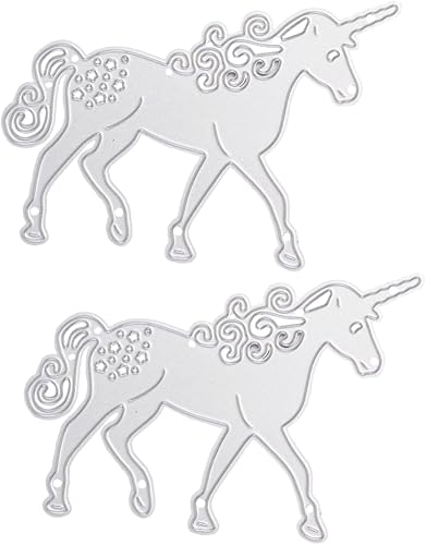 EXCEART 2pcs Steel Mold Unicorn Troqueles Metal Dies for Making Nativity Craft Unicorn Steel Cutting Dies Cut Cutting Die Stencils Alphabet Stencils