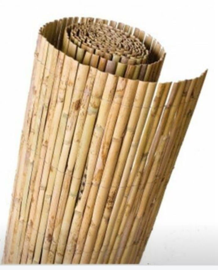CAÑIZO JARDIN OCULTACION-Valla Jardin Exterior Malla Ocultacion Jardin Vertical Artificial Cañizo bambu Cesped Artificial Terraza Brezo Ocultacion Jardineras Exterior Celosia Madera Cañizo (1,50x5M)