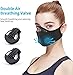 JPOSolar 2 Pack Dust_mask Reusable Respirators Unisex Mouth_mask Adjustable for Allergies Woodworking,Cycling, Running,Outdoor Sports, Black