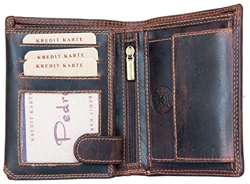 FLW Men's Brown Durable Oiled Genuine Leather Wallet Pedro with RFID (Data Protection)2