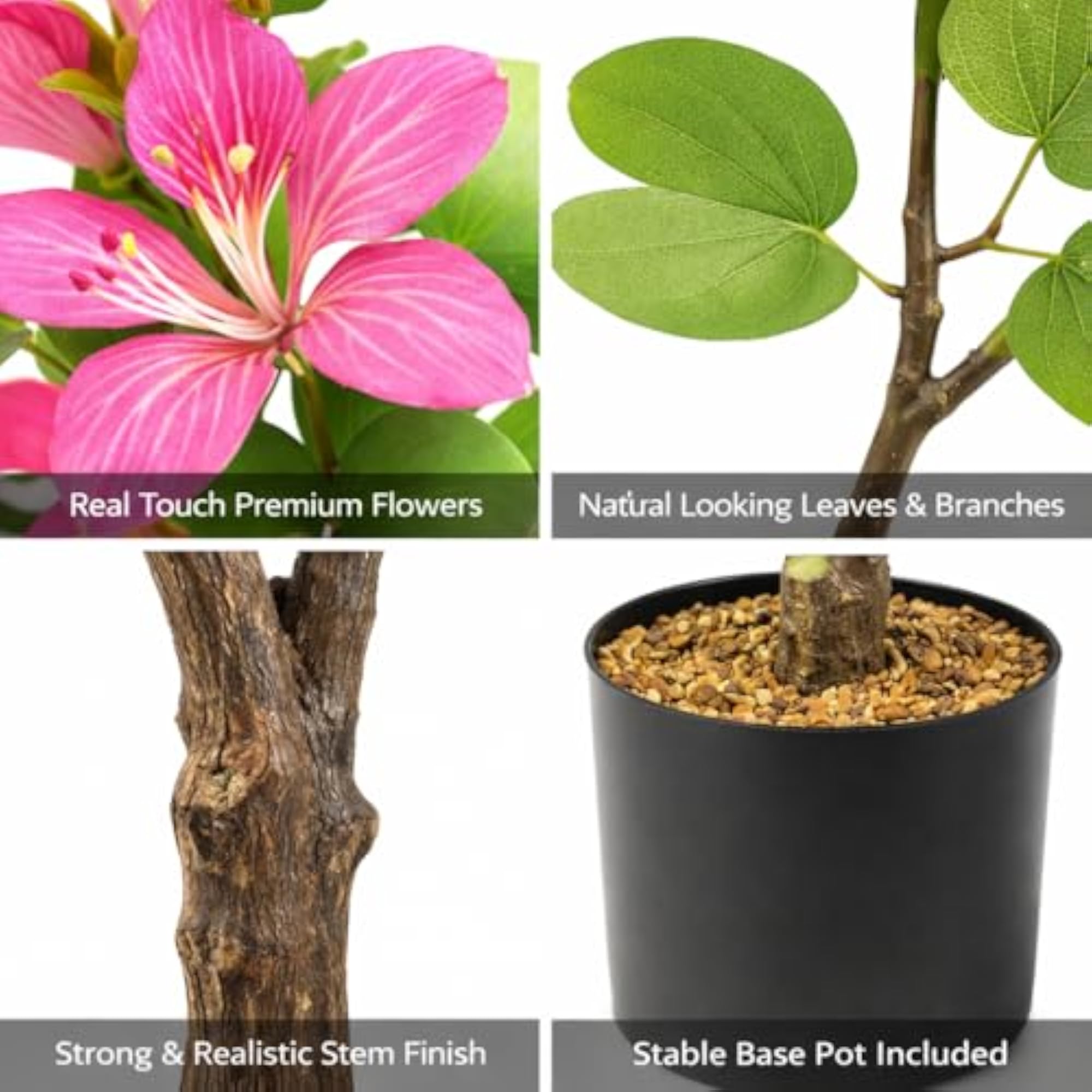 Artificial Bauhinia Flower Plant with Pot