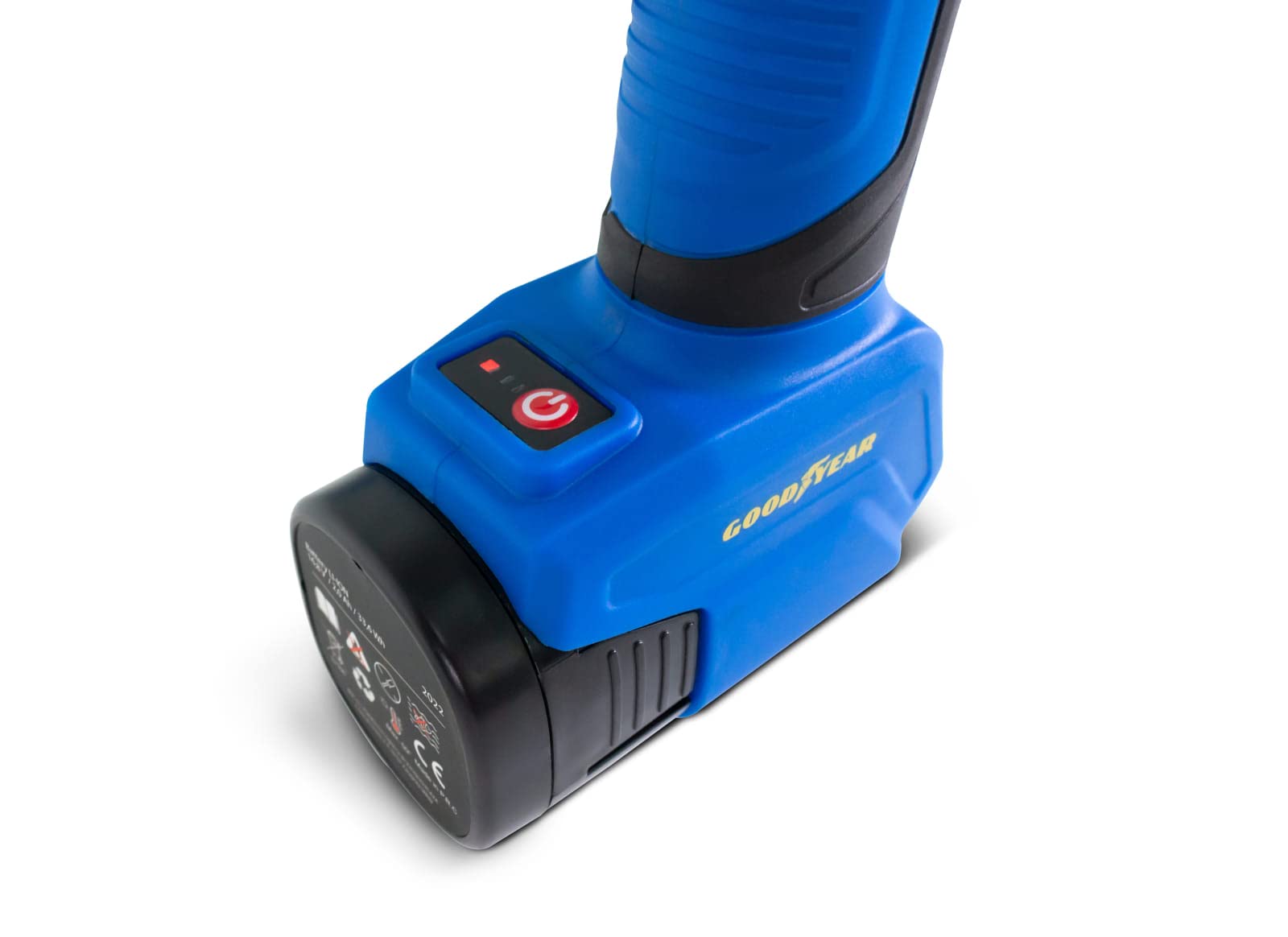 Goodyear - Tijeras de Podar a Batería 16,8V con 2 Baterías Litio, Corte hasta 28 mm, 500W, Tijeras Profesionales para Jardín, Frutales y Ramas Gruesas