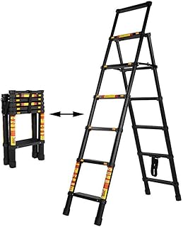 Telescoping Extension Ladder,Aluminum Extension Ladder Telescopic，Multi-Purpose Telescoping Safe Lightweight Portable Easily Stored 330lbs MAX Load Standard for Home Loft Building Outdoor Ma