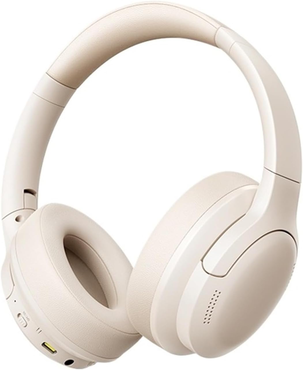 Wireless Headphones Bluetooth 5.3 HiFi Level Earphone 40mm Driver Foldable Over Ear Headsets 70H Playtime Spatial Audio(D05 White)