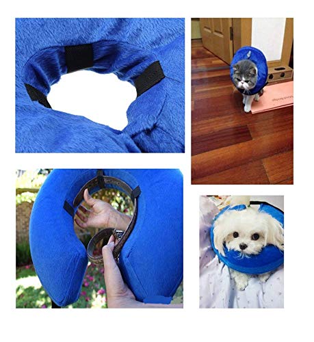 WZB Collare gonfiabile per animali domestici, cono...