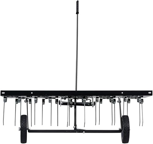 Miniatura 9 de vidaXL Escarificador de cortacésped montable, ancho de trabajo de 39.4 pulgadas, construcción de acero, aireador para césped grande, fácil montaje,