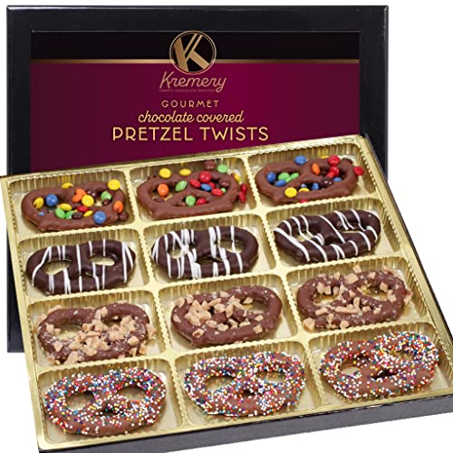 KREMERY Creamy Chocolate Cravings - Chocolate Covered Pretzel Twists Gift