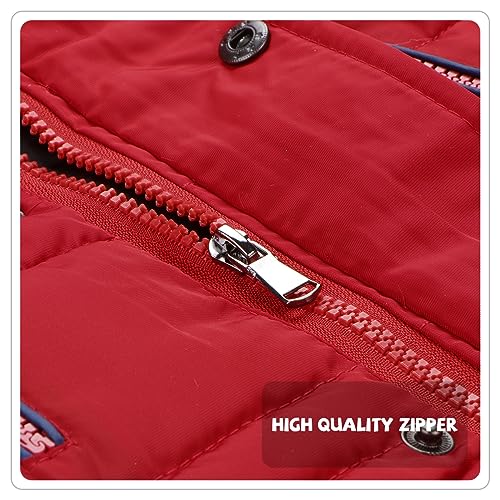 Girls Winter Puffer Coat Boys Fur Collar Hoodie Jacket Kid Warm Zip Up Outerwear2