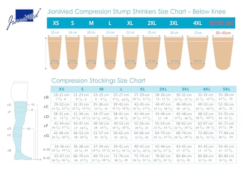Image of Prosthetic Stump Shrinkers BK & Knee High Compression Stockings Pack- Each 1 PC, Compression Support, 20-30, Daily use, Taiwan Excellence XL