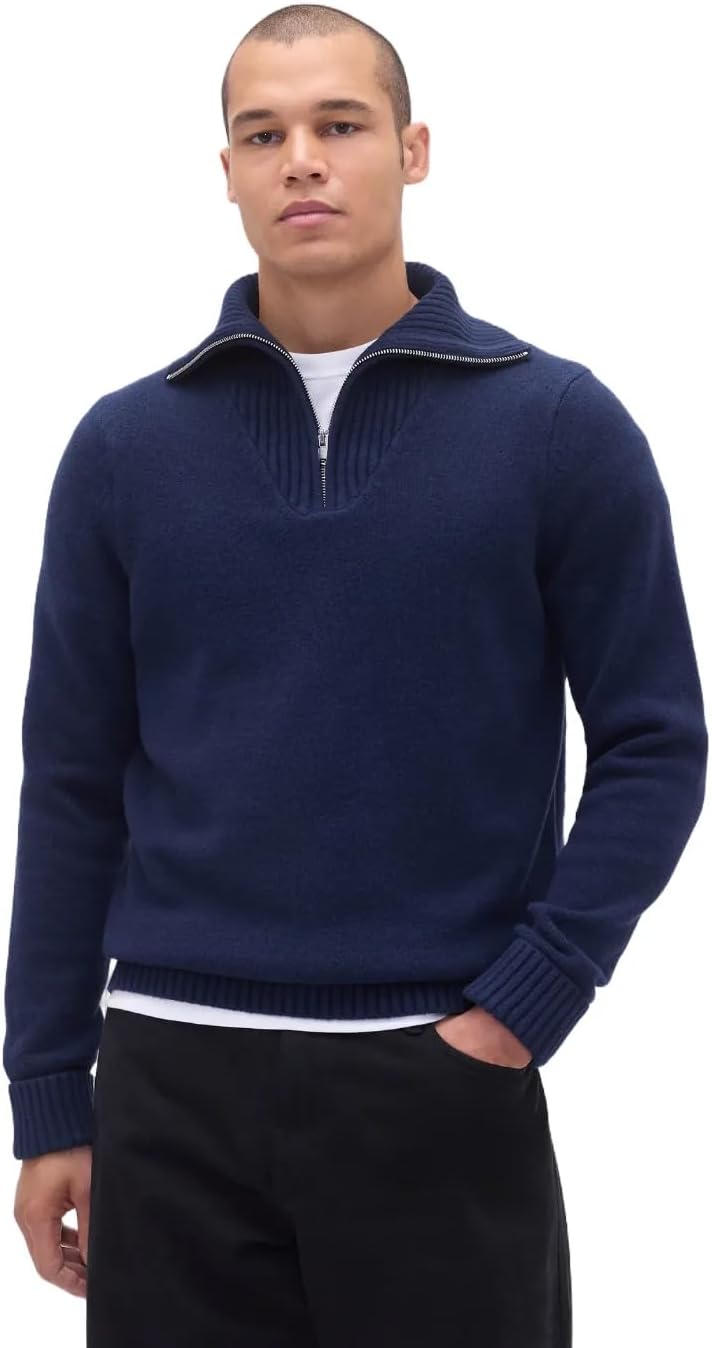 Gap Mens Cashsoft Quarterzip Sweater